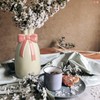 Jingmore Bow Vase, 9.3 Inch White Ceramic Flower Vase with