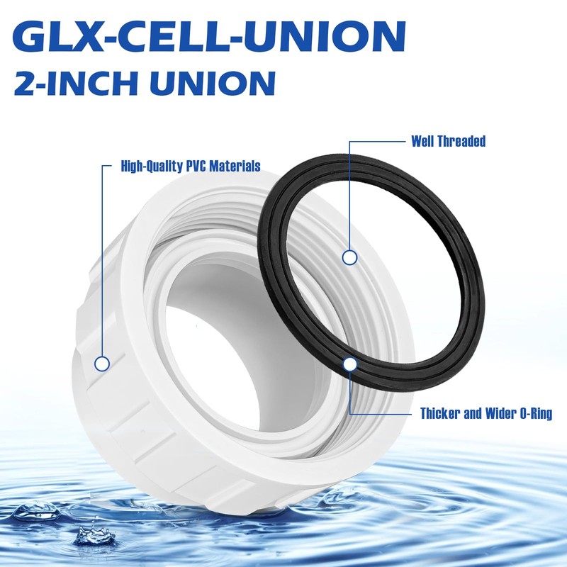 Salt Cell 2" Union Replacement for Goldline Hayward Salt Chlorine
