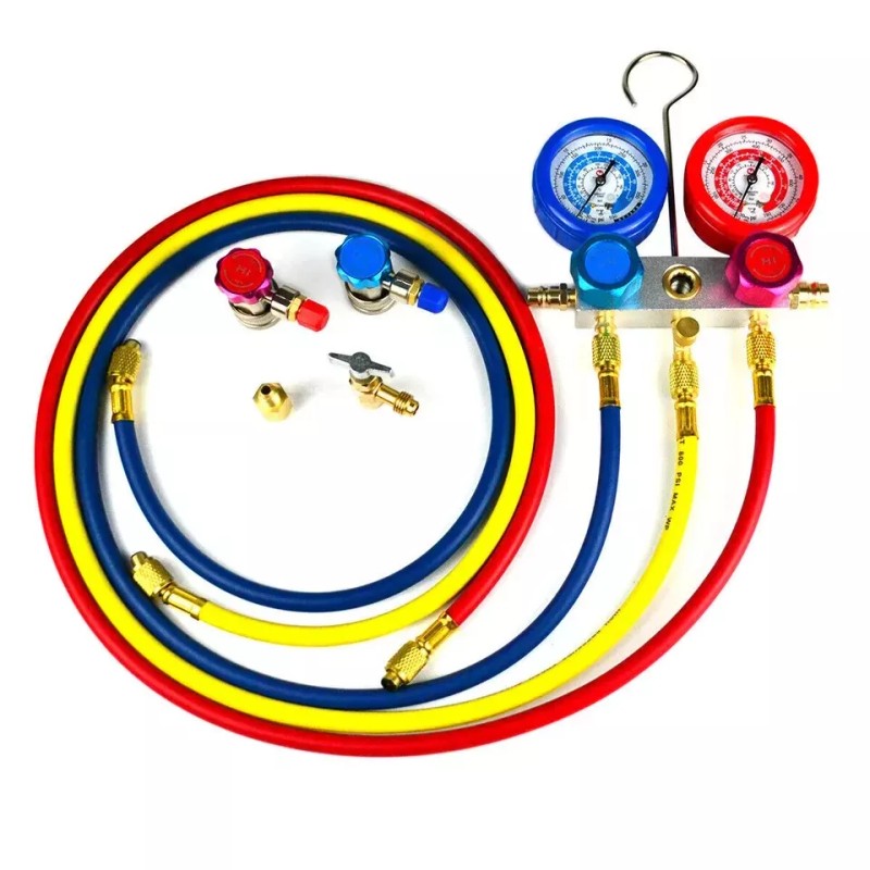 FAVORCOOL AC Manifold Gauge Set refrigerant R410A Charge Full Tool