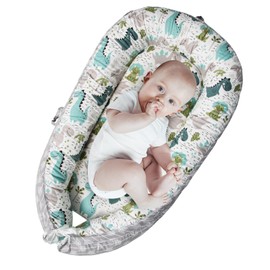 AMAWMW Baby Lounger for Newborn Infant Baby Nest for 0-24 Months Portable Adjustable Washable Lounger Cover Removable Slipcover Lounger Pillow Floor Seat for Travel Essentials