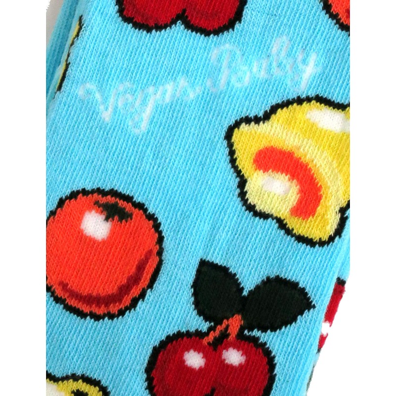 Mens Blue Fruit Machine Vegas Baby Socks UK Size 6-11