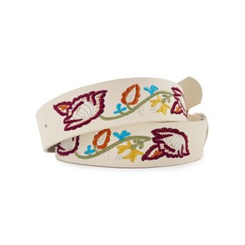 Beautiful Nomad Belts for Women Western Fashion Boho Embroidery PU Leather Belt for Jeans Dress