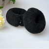 2PCS (20cm/8 Inch) Black Hair Donuts Bun Maker Soft Foam
