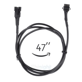 SHINIGHT 4 PCS 47 inch Extension Cords for Use with 5050 LED SMD RGB NEON Accent Kits for LED Motorcycle ATV Car Light Multi-Color Neon Strip