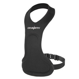 DIVESTAR Neoprene Spearfishing Chest Pad for Men Women,Chest Loading Pad Protective Speargun Top Diving Vest for Fishing Hunting Scuba Spearfishing (Black, One Size(Adjustable))