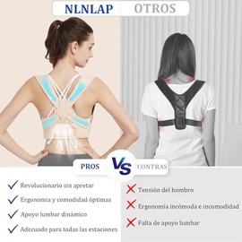 Corrector de Postura, Chaleco Soporte de Espalda de Hombros Ajustable y Transpirable, Espalda Anti-Joroba y Alivio Del Dolor de Cuello, Adecuado Para Mujeres,Hombres Y Adolescentes