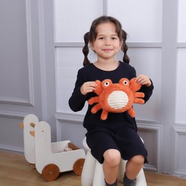 Apricot Lamb Cuddly Toy Crab 24 cm - Sea Animal Plush Toy Soft & Washable Gift for Children Baby Girl Boy