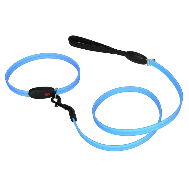 Outdoor Dog LED Collars with Leashes Set USB Rechargeable Pet