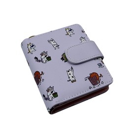 ANKOMINA Girls Zipper Wallet Cute Cat Printed Purse Coin Card Holder Wallet Fashion Small Clutch Handbag for Women