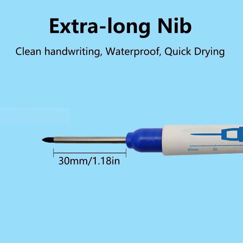 8 PCS Deep Hole Marker Pens, Waterproof Long Head Marker