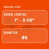 GRK Fasteners #8 x 3-1/8 Inch Low-Profile Cabinet Screws, 50