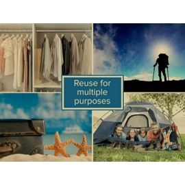 25x Quantity Space Saver Storage Dual Double Zipper Extra Tight Seal Bags for Travel, Suitcase, Moving, and Household use in size 47"x32" / 120cm x 80cm