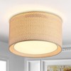 JIWUZHI Boho Light Fixtures,12.6" Flush Mount Ceiling Lights Drum Light