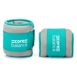 Core Balance Ankle and Wrist Weights Adjustable Strap Neoprene Fabric Set Of 2 x 0.5kg (Teal)