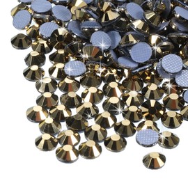 MECCANIXITY 2880 Pcs Hotfix Rhinestones Flatback Crystal Glass Gems Art Rhinestones for Crafts Clothes DIY Decoration(SS10 2.9mm,Bright Gold)