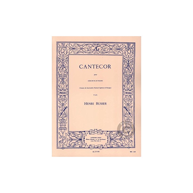 ビュセール: カンテコール Op.77/ルデュック社/ホルンとピアノ
