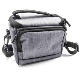 vhbw Polyester Photo Case Grey Compatible with Olympus OM-D E-M10, OM-D E-M5, Pen E-PL6, Pen E-PL7, Pen E-PM1, gray, Bag