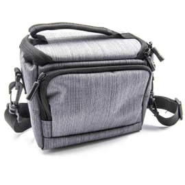vhbw Polyester Photo Case Grey Compatible with Olympus OM-D E-M10, OM-D E-M5, Pen E-PL6, Pen E-PL7, Pen E-PM1, gray, Bag