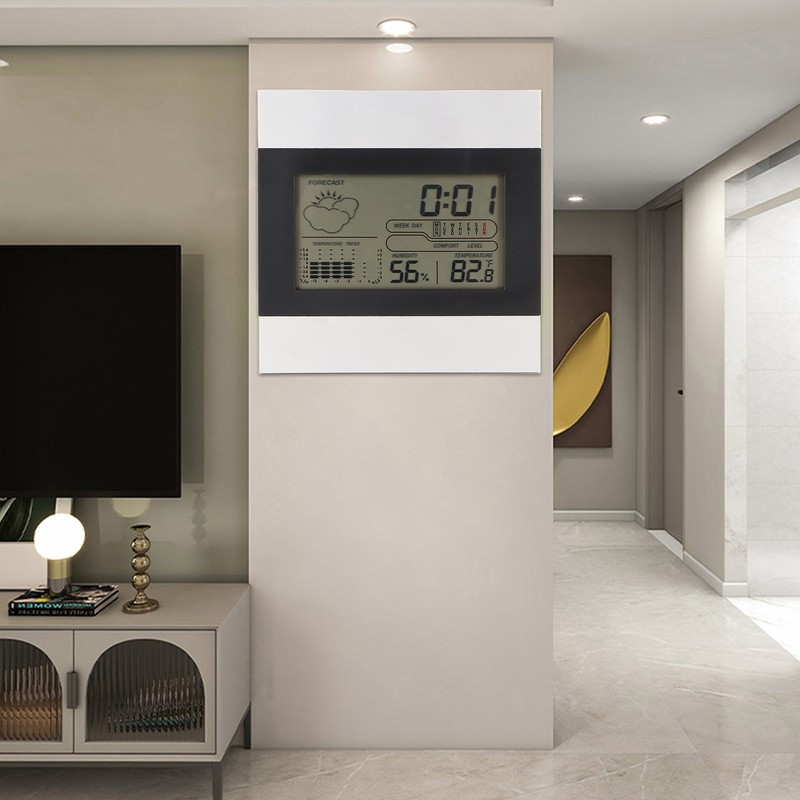 Digital Weather Clock Temperature and Humidity Display Aluminum Shell Digital