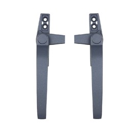 1Pairs Locking Window Handle, Replacement Hand Aluminum Alloy Window Handles with Locks for Double Glazing Switch Window Door Security, Right+Left Grey