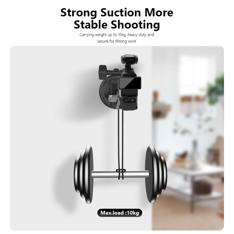 NEOSOU Metal Suction Cup Car Mount for Osmo Pocket 3,