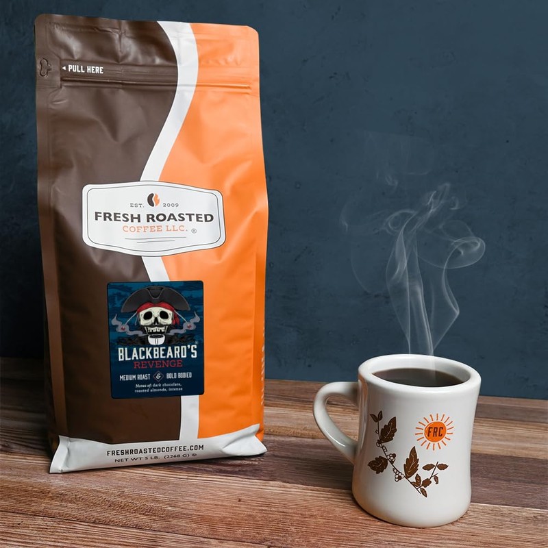 Fresh Roasted Coffee, Blackbeard's Revenge, 5 lb (80 oz), Medium