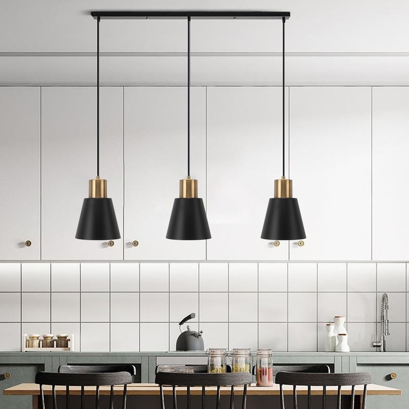 Pendant Lighting Black Metal Industrial Pendant Light Fixture Modern Nordic