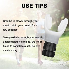 Oxyfit Breathing Lung Trainer - Oxygen Flow Breathing Trainer Lung Exerciser Device Improve Lung Capacity Handheld Lung Expansion Training Tool for Respiratory Therapy Personal Care (White)