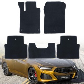 GXARTS Car Floor Mats Carpet Full Set Fit for Acura TLX SH-AWD 2015 2016 2017 2018 2019 2020 | All-Weather, Velour, Black | Waterproof ＆ Anti Sliding Rubber Back
