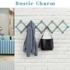 SCUNDA Beachy Coastal Wall Rack with 16 Hanging Hooks, Beach
