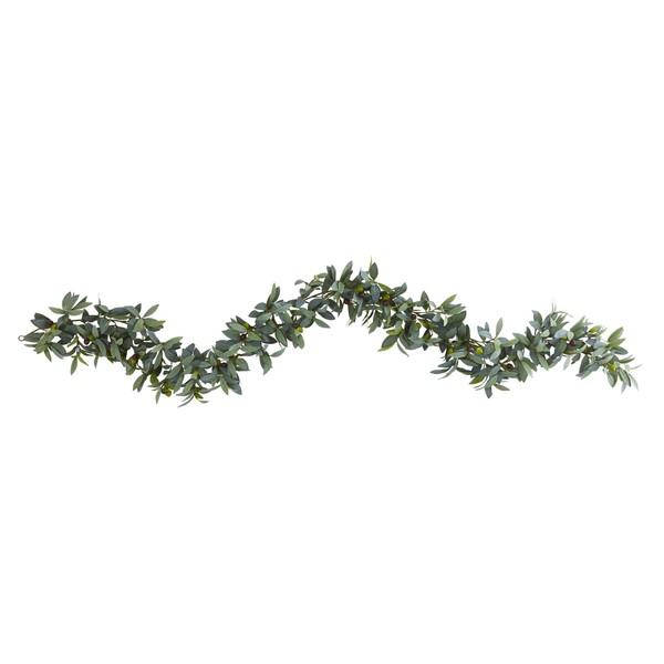 Nearly Natural 4284 Olive Artificial Garlands, Green, 6.5’