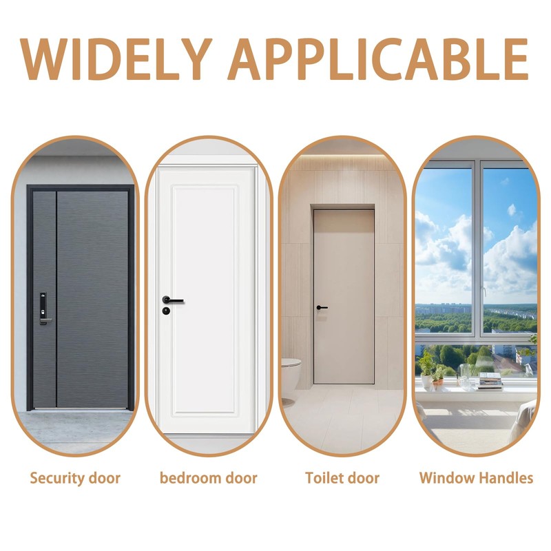 Nzexlyva 6PCS Door Handle Protectors, Flexible Transparent Wall Protection Door
