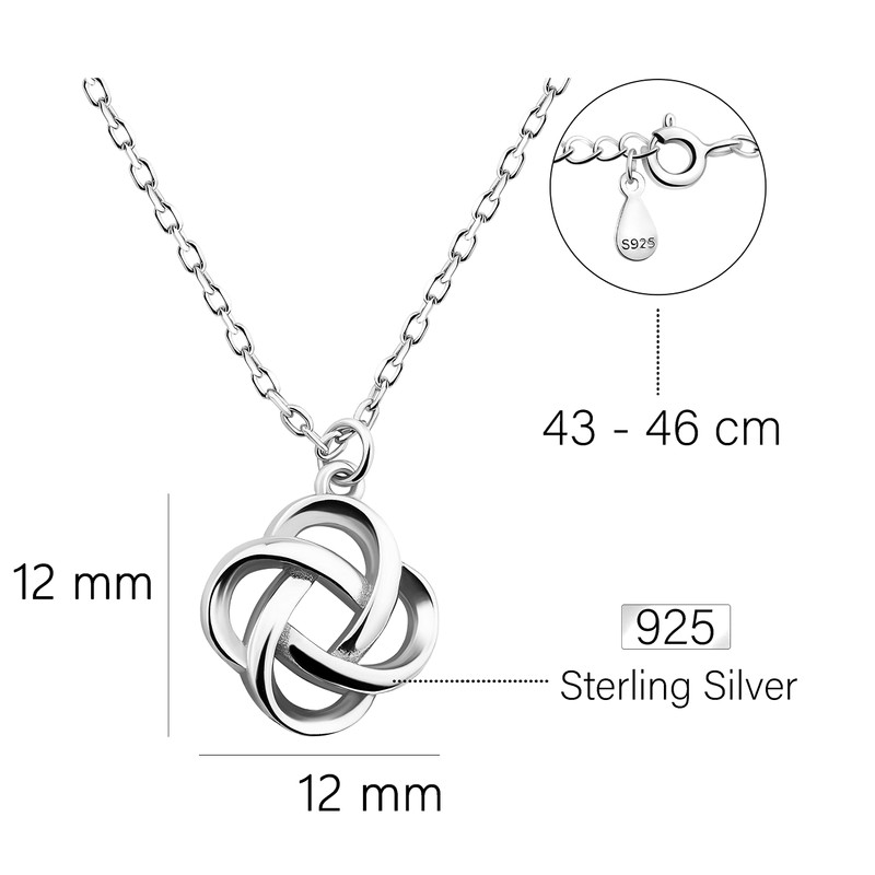 Sofia Milani - Women's Necklace 925 Silver - Twisted Knot