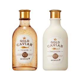 SKINFOOD Gold Caviar EX 2 Type Toner Emulsion / 스킨푸드 골드캐비어 이엑스2종 토너 에멀전
