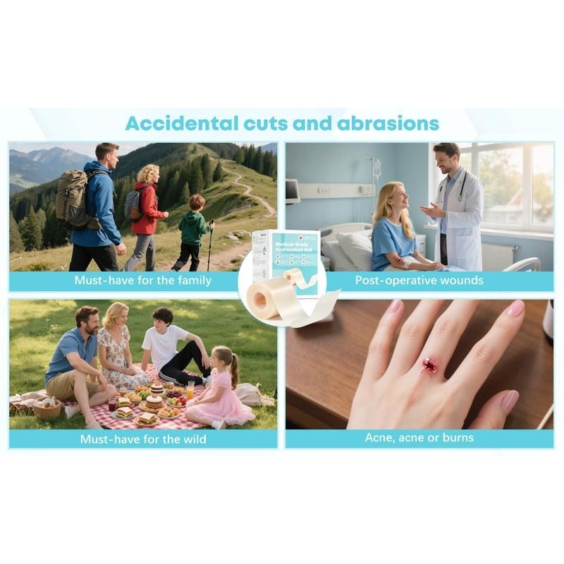 LIFARA Hydrocolloid Roll for Wound Care – Extra-Large Cut-to-Size Bandage