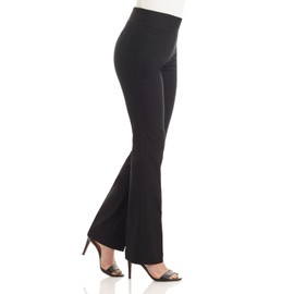 REKUCCI Womens Ease into Comfort Stretchy Business Casual Bootcut Pull-On Everyday Office Pant in Regular/Tall/Petite Sizes (6, Black)