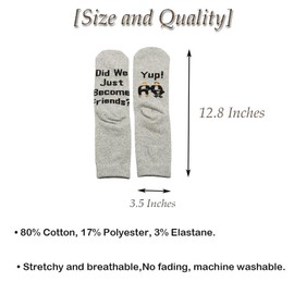 TOBGBE 2 Pairs Step Brother Inspired Gift Step Brother Socks Step Brothers Fan Gift for BFF (Become Friends Socks)