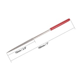 Sourcingmap 5mm x 180mm Round Diamond Needle File 150 Grit for Metal Glass