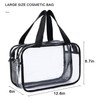 Auseibeely Clear Toiletry Bag for Women Men, Portable Large Travel