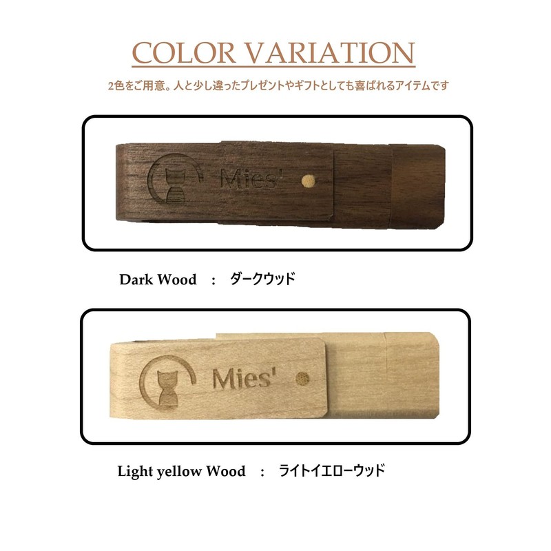 Mies' Wooden USB Memory 32GB 128GB with TypeC Interface (2