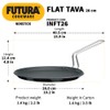 Hawkins Futura Non-stick Induction Compatible Flat Tava Griddle, 10" Induction,