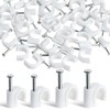 Cable Wire Clips - 100 Pcs White Cable Clips 8mm