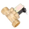 Solenoid Valve, Open Brass Solenoid Electromagnetic Valve G3/4" Normally Water