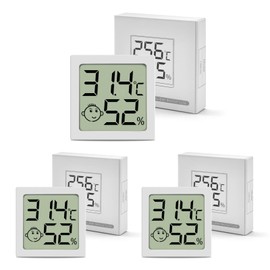 Thermometer Hygrometer Indoor Set of 3 Mini Digital LCD Humidity Meter Room Thermometer Moisture Meter for Living Room Office Baby Room Greenhouse