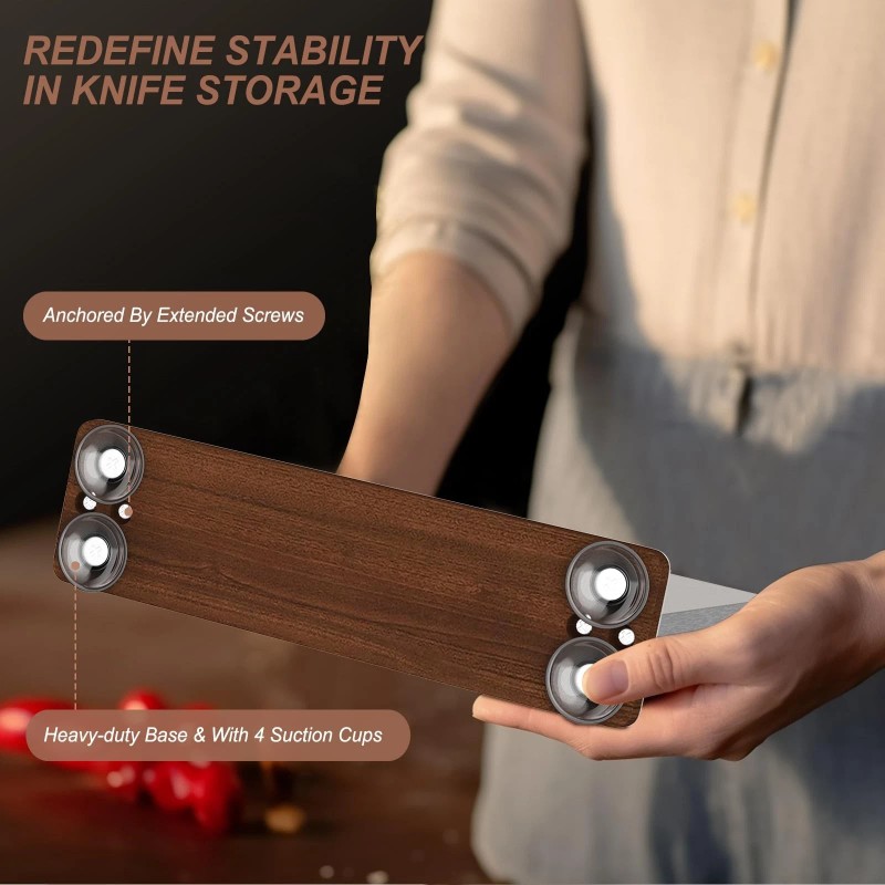 DAJOUJS Magnetic Knife Holder, Stainless Steel Magnetic Knife Block without