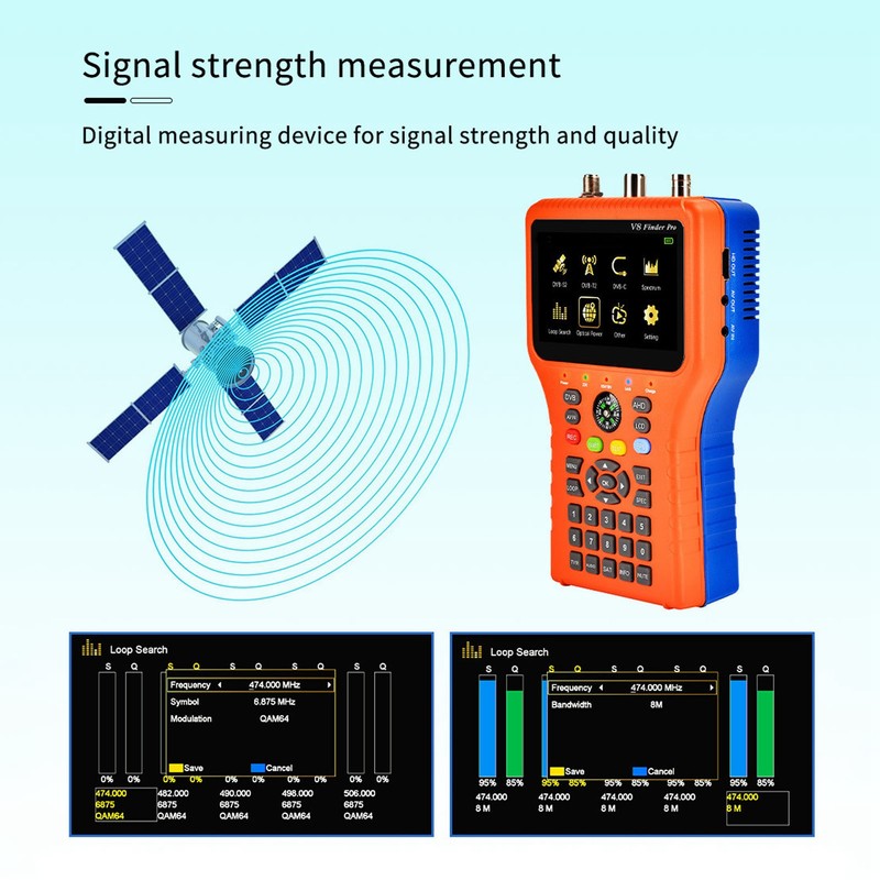Satellite Finder V8 FINDER PRO2 FTA DVB S2 S2X Signal