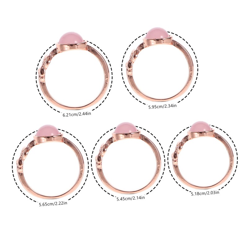 Healeved 1set Elegant Moonstone Rings for Women Promise Jewelry Present