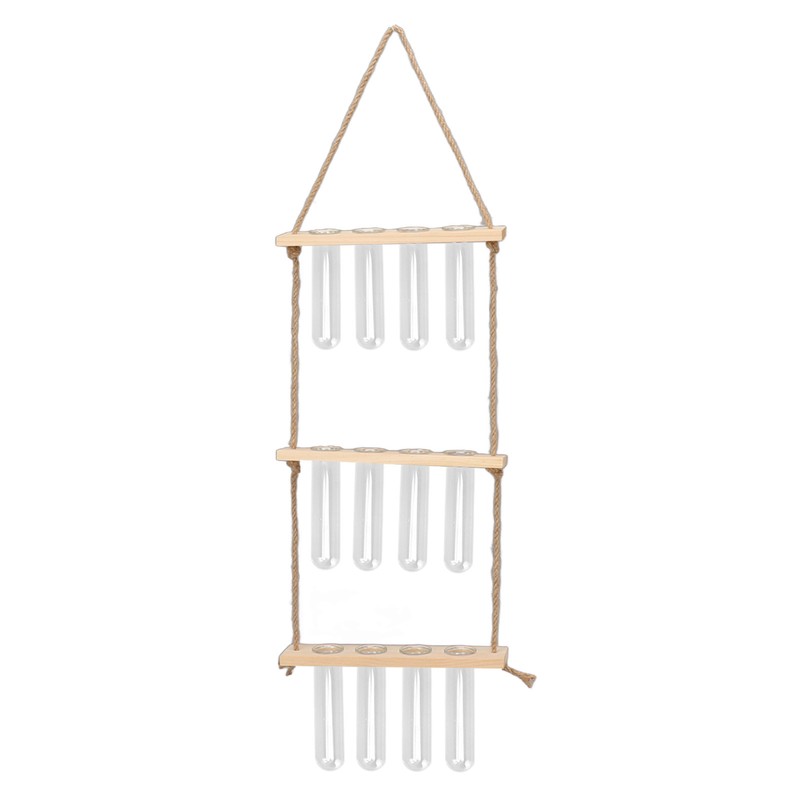 3 Tiered Wall Hanging Plant Terrarium with 12 Test Tubes