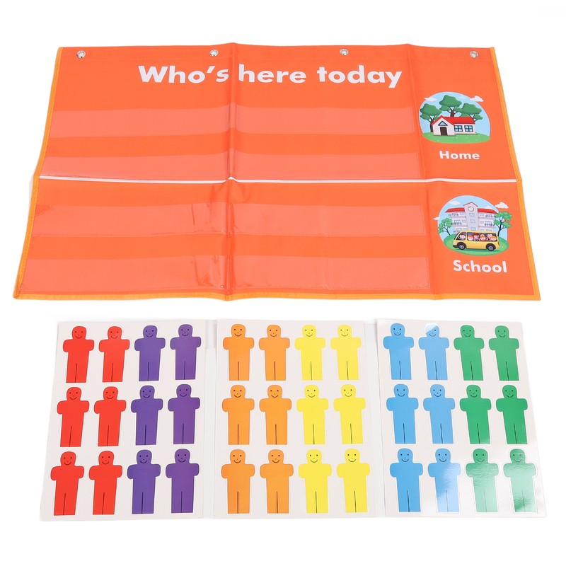 Attendance Pocket Chart with Large Cards Daily Schedule Classroom Management
