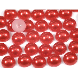 4mm 500pcs Flat Back Non-Stick Half Pearl Crystal Diamantes Nail Art & Craft Scrapbooking Embellishments 48 Available Colours